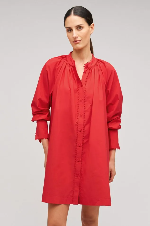 Oroton Lace Detail Smock Dress Poppy Women Dresses Oroton Lace Detail Smock Dress Poppy Women Dresses