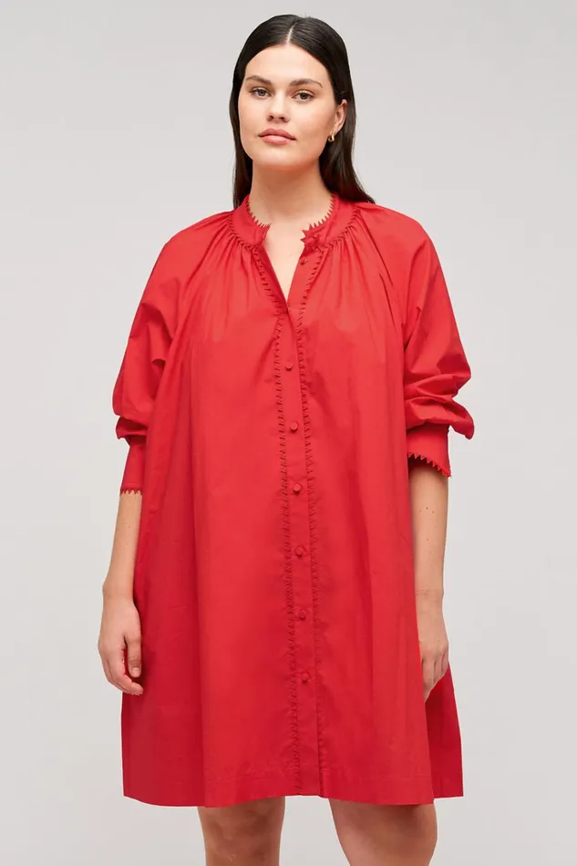 Oroton Lace Detail Smock Dress Poppy Women Dresses Oroton Lace Detail Smock Dress Poppy Women Dresses