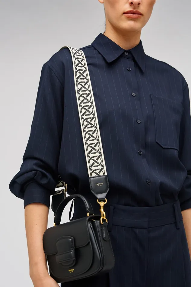 Oroton Logo Bag Strap Blacknatural Women Bag Straps Oroton Logo Bag Strap Blacknatural Women Bag Straps