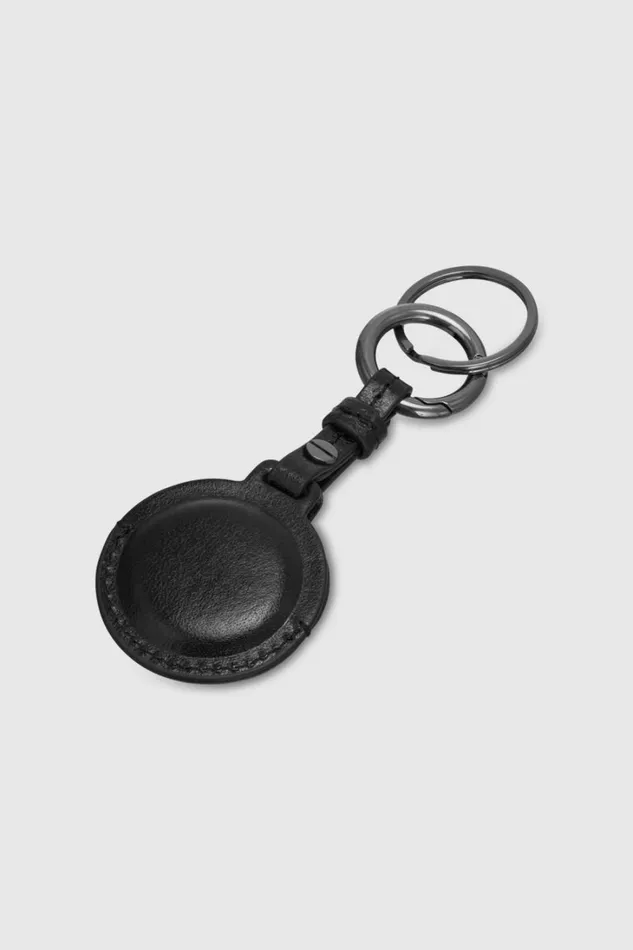 Oroton Marcus Veg Airtag Key Chain Black Men Travel