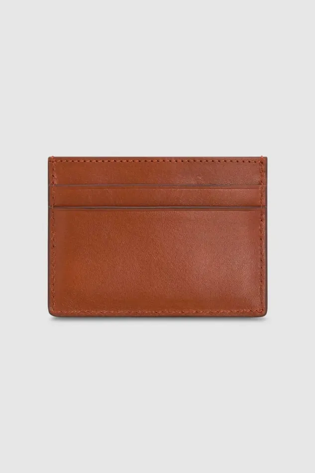 Oroton Marcus Veg Credit Card Sleeve Whiskey WomenMen Wallets Oroton Marcus Veg Credit Card Sleeve Whiskey WomenMen Wallets