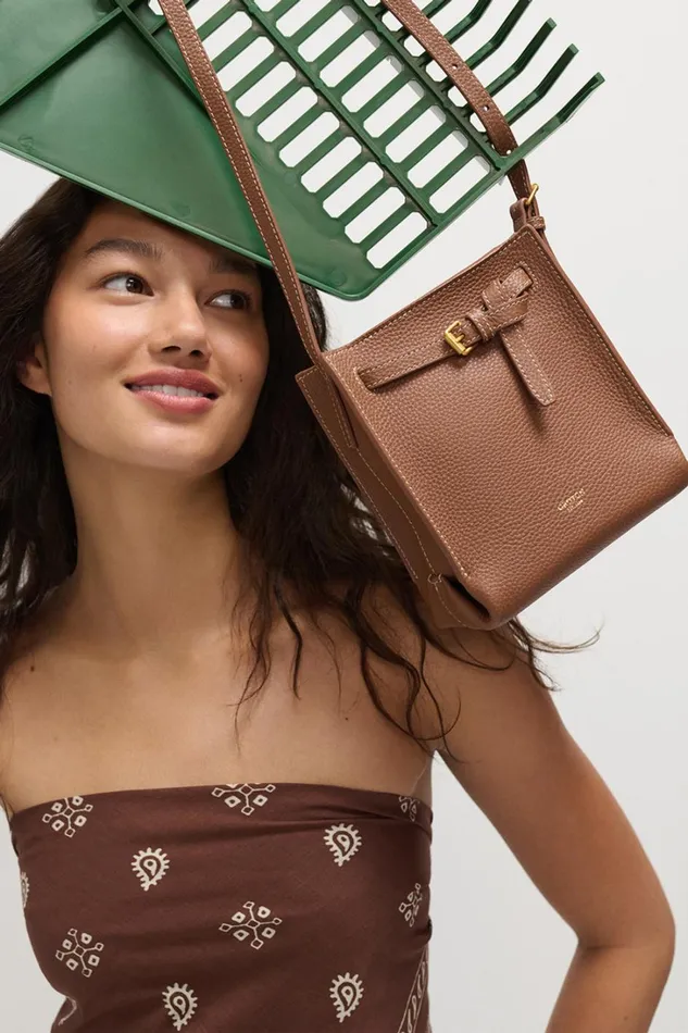 Oroton Margot Tiny Bucket Bag Whiskey Women Crossbody Oroton Margot Tiny Bucket Bag Whiskey Women Crossbody