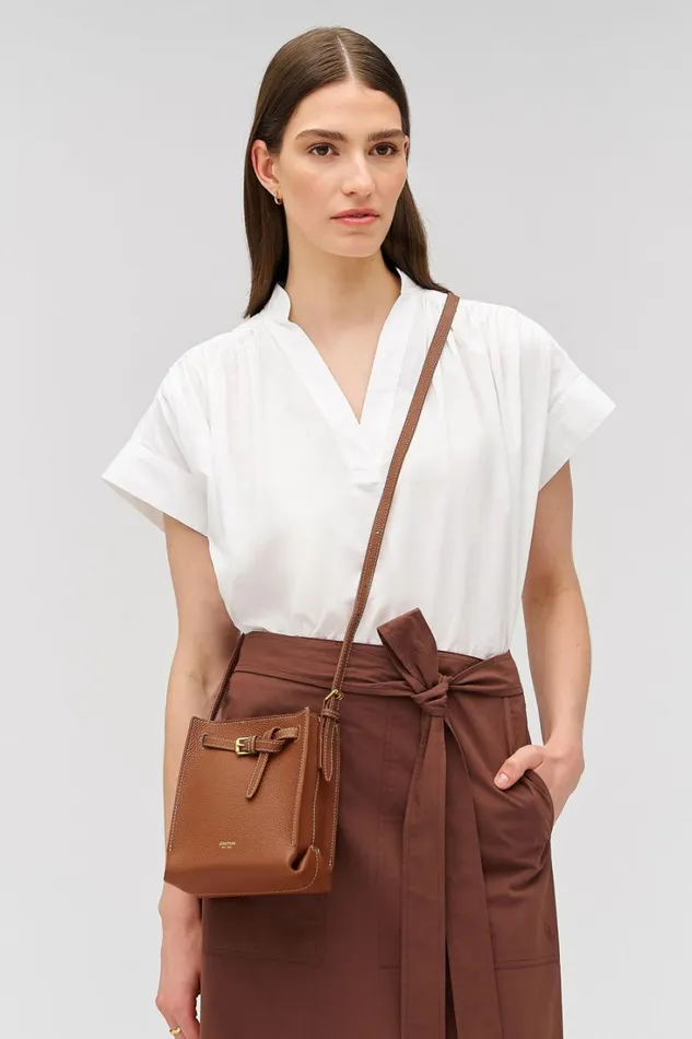 Oroton Margot Tiny Bucket Bag Whiskey Women Crossbody Oroton Margot Tiny Bucket Bag Whiskey Women Crossbody