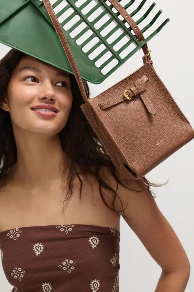 Oroton Margot Tiny Bucket Bag Whiskey Women Crossbody Oroton Margot Tiny Bucket Bag Whiskey Women Crossbody
