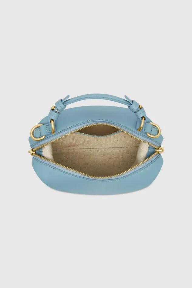 Oroton Mica Mini Bowler Steel Blue Women Mini Bags Oroton Mica Mini Bowler Steel Blue Women Mini Bags