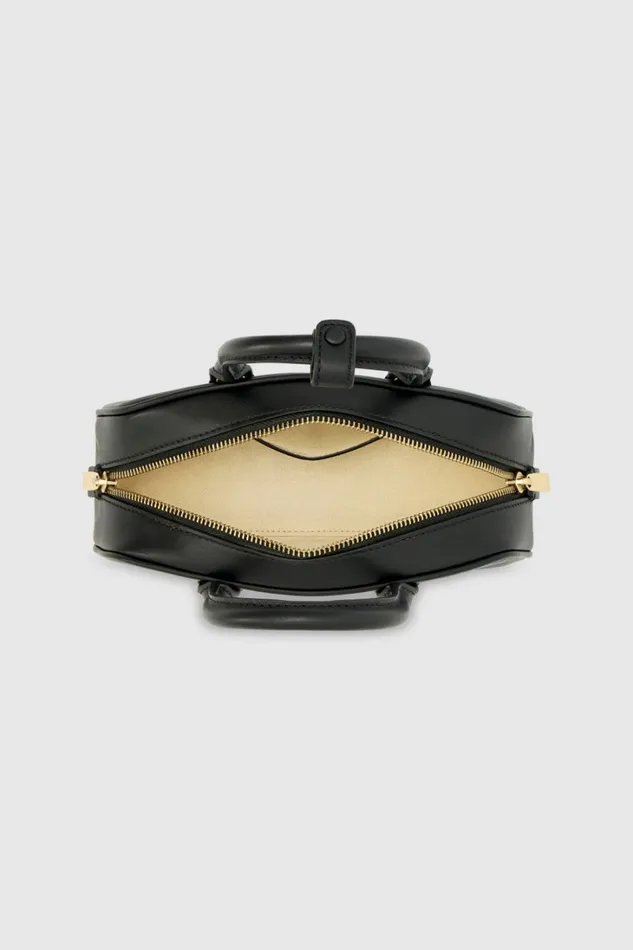 Oroton Muse Mini Bowler Bag Black Women Shoulder Oroton Muse Mini Bowler Bag Black Women Shoulder