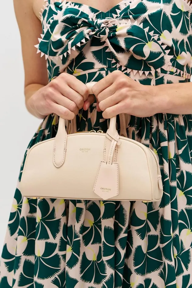 Oroton Muse Mini Bowler Bag Puff Pink Women Shoulder Oroton Muse Mini Bowler Bag Puff Pink Women Shoulder