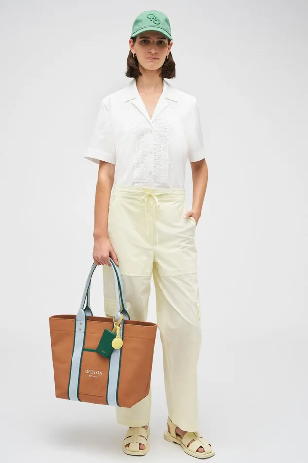 Oroton Scout Poplin Cargo Pant Lemon Women Pants Oroton Scout Poplin Cargo Pant Lemon Women Pants