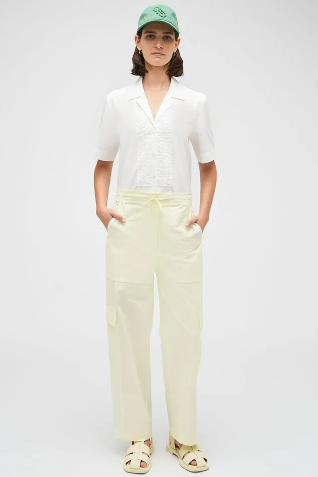 Oroton Scout Poplin Cargo Pant Lemon Women Pants Oroton Scout Poplin Cargo Pant Lemon Women Pants