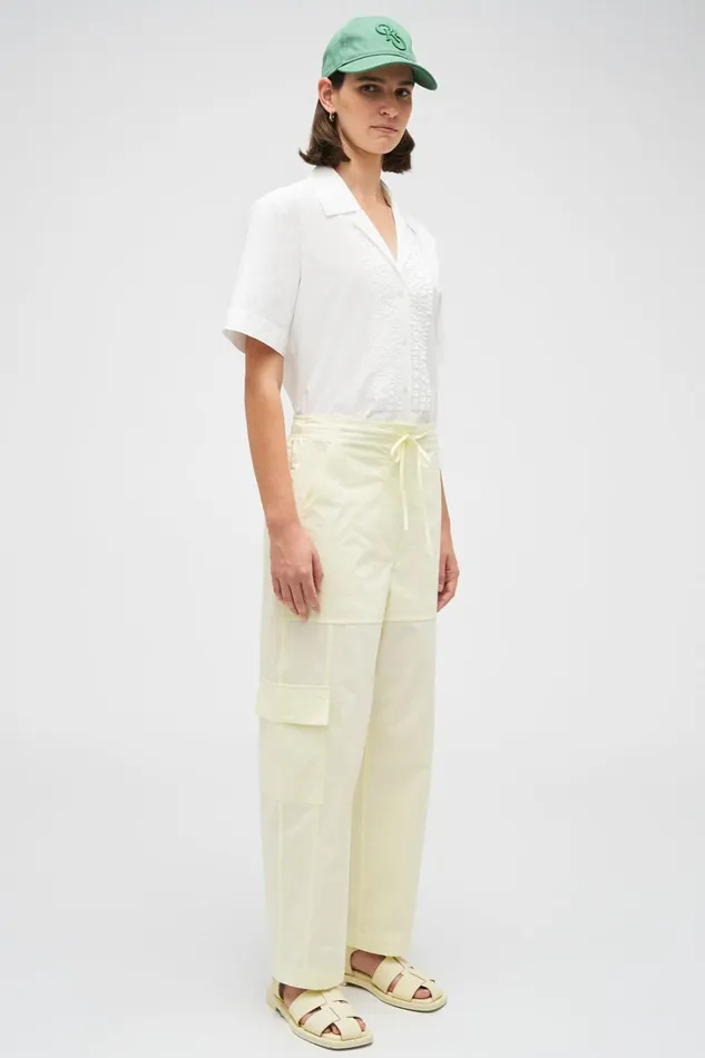 Oroton Scout Poplin Cargo Pant Lemon Women Pants Oroton Scout Poplin Cargo Pant Lemon Women Pants