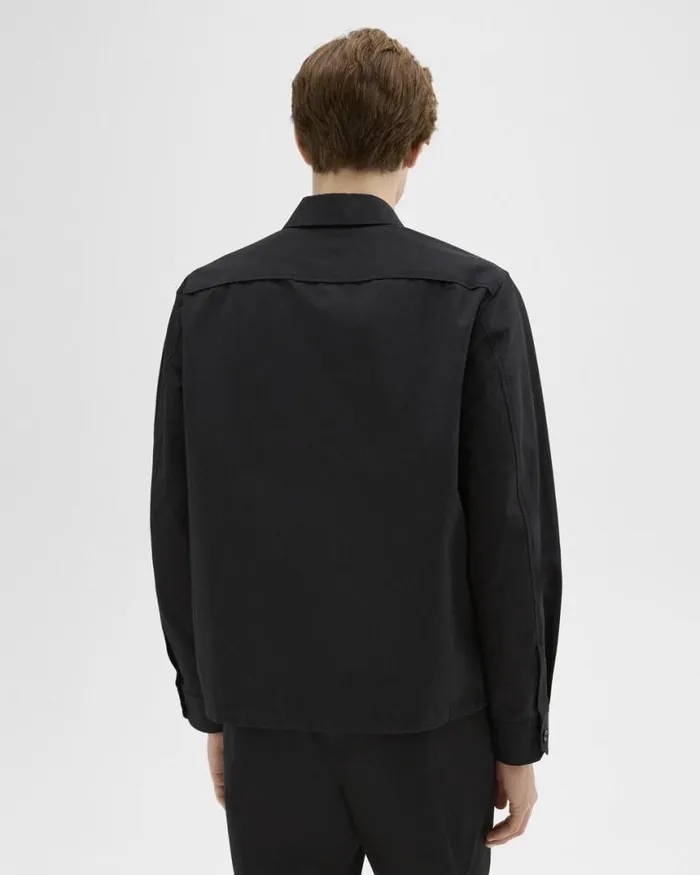 Outerwear Men Theory Shirt Jacket Black