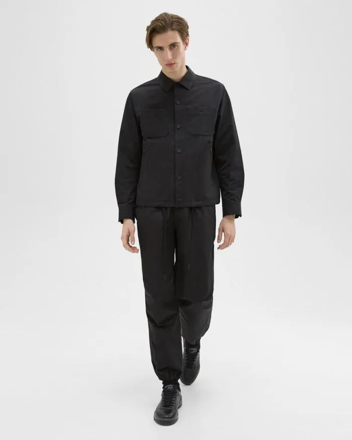 Outerwear Men Theory Shirt Jacket Black