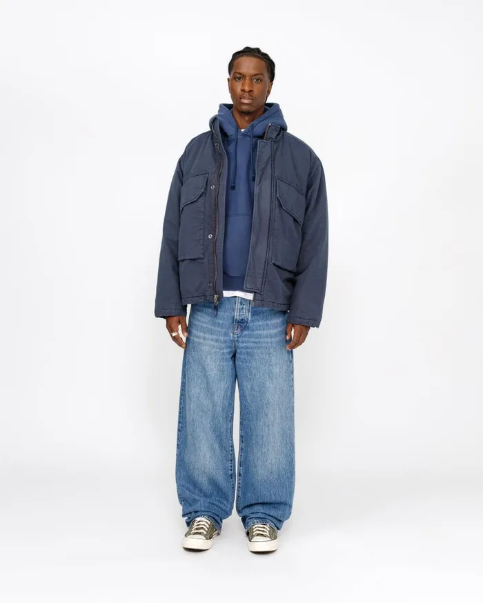 Outerwear MenWomen Stussy INSULATED FIELD JACKET Navy