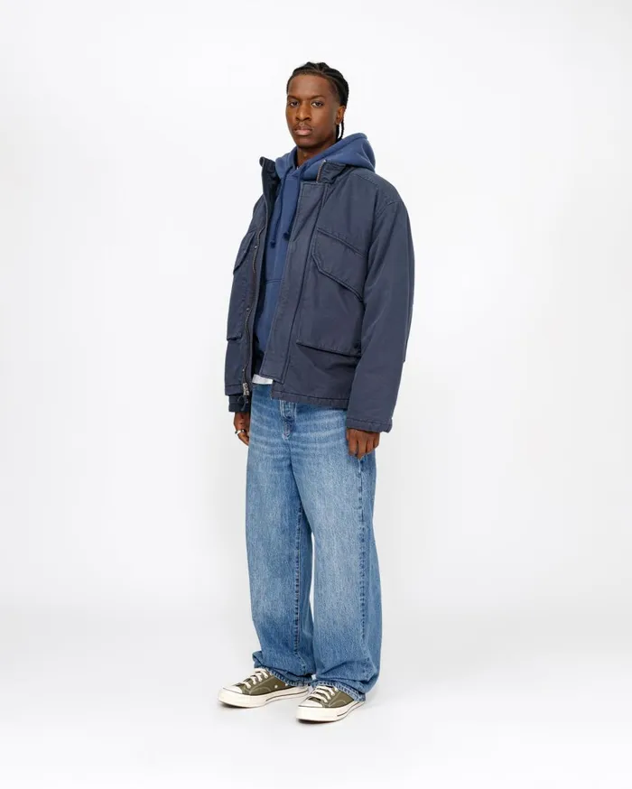 Outerwear MenWomen Stussy INSULATED FIELD JACKET Navy