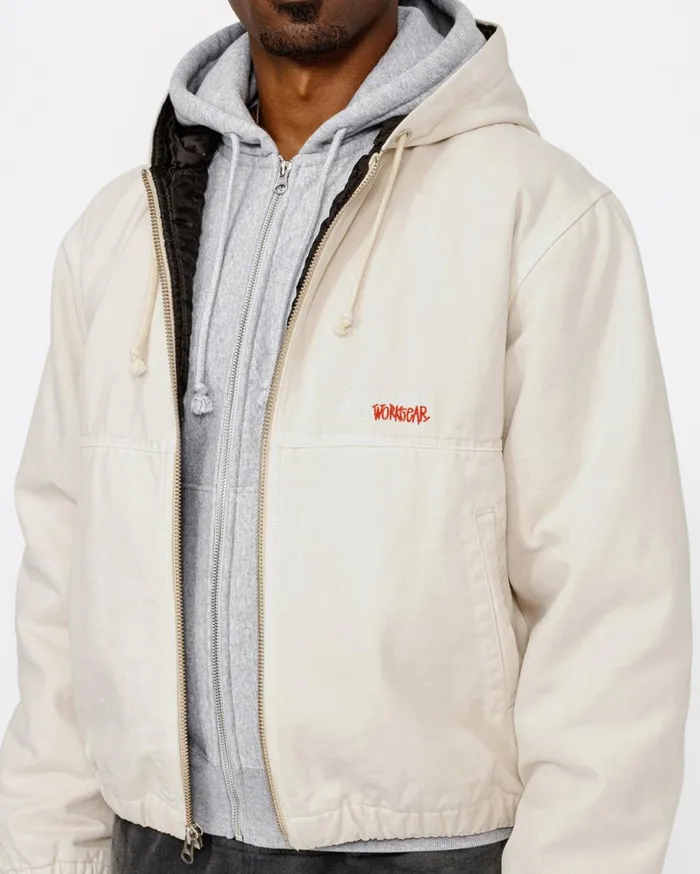 Outerwear MenWomen Stussy WORK JACKET INSULATED CANVAS Bone