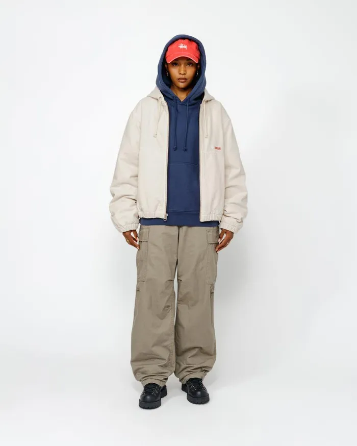 Outerwear MenWomen Stussy WORK JACKET INSULATED CANVAS Bone