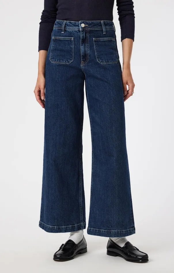 Paloma Marine Wide Leg In Deep Classic Blue Women Mavi Jeans Denim Paloma Marine Wide Leg In Deep Classic Blue Women Mavi Jeans Denim