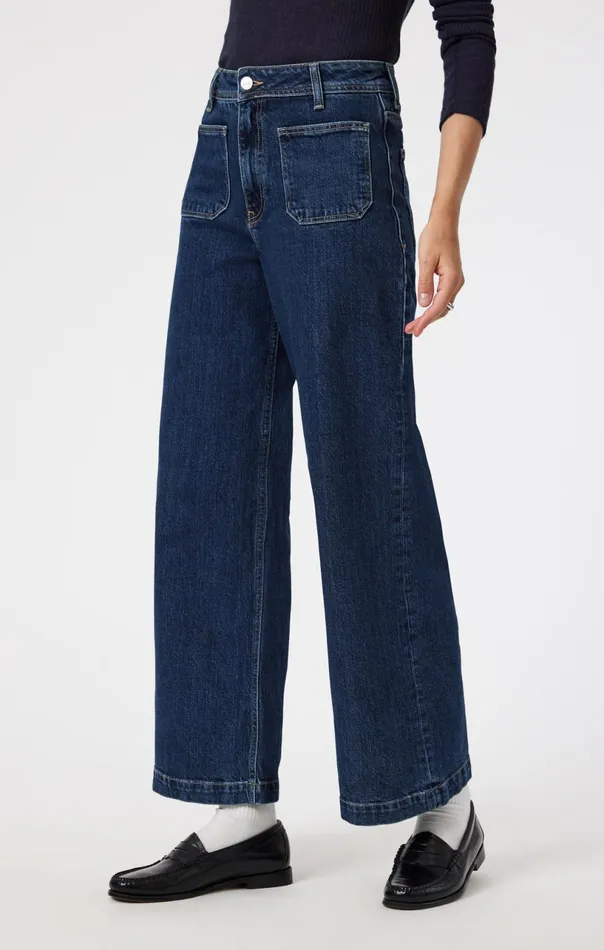 Paloma Marine Wide Leg In Deep Classic Blue Women Mavi Jeans Denim Paloma Marine Wide Leg In Deep Classic Blue Women Mavi Jeans Denim