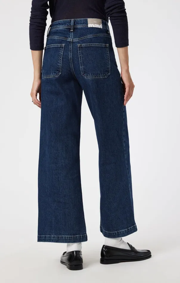 Paloma Marine Wide Leg In Deep Classic Blue Women Mavi Jeans Denim Paloma Marine Wide Leg In Deep Classic Blue Women Mavi Jeans Denim