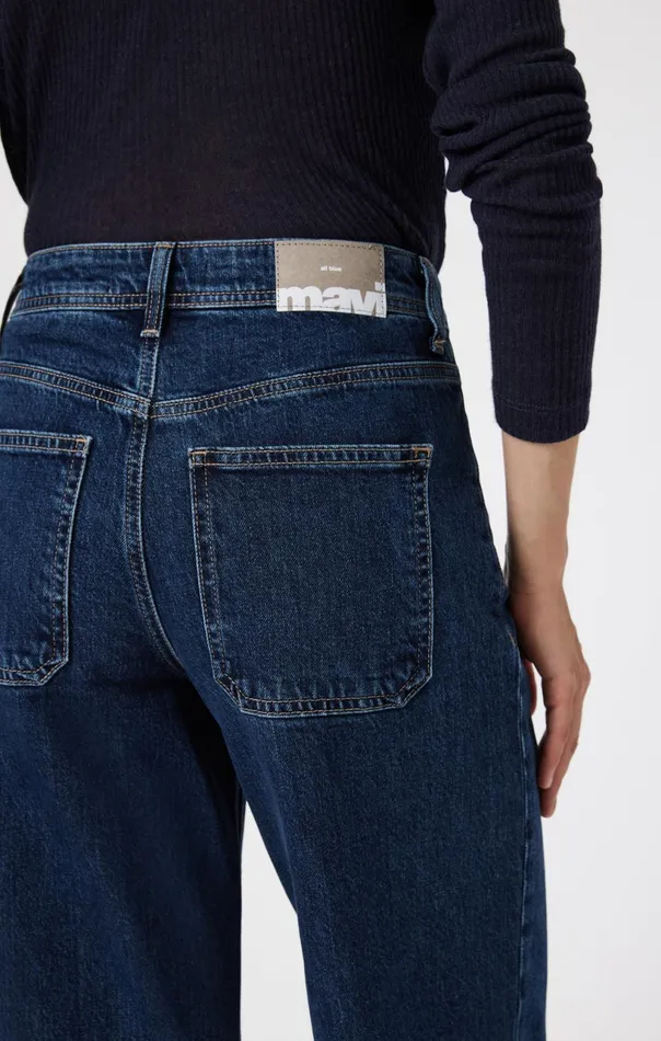Paloma Marine Wide Leg In Deep Classic Blue Women Mavi Jeans Denim Paloma Marine Wide Leg In Deep Classic Blue Women Mavi Jeans Denim