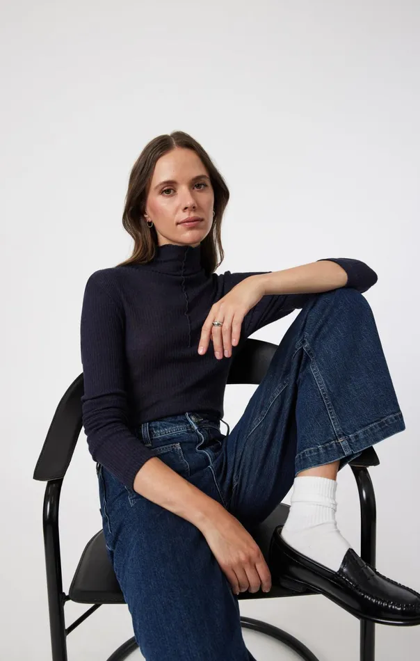 Paloma Marine Wide Leg In Deep Classic Blue Women Mavi Jeans Denim Paloma Marine Wide Leg In Deep Classic Blue Women Mavi Jeans Denim