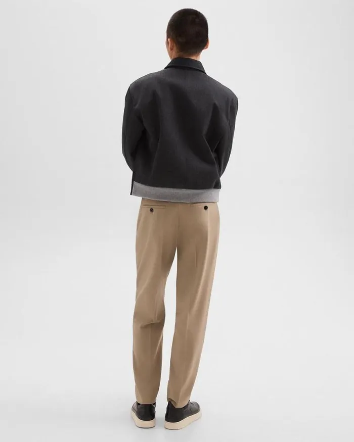 Pants Men Theory Relaxed Pant In Wool Gabardine Barley
