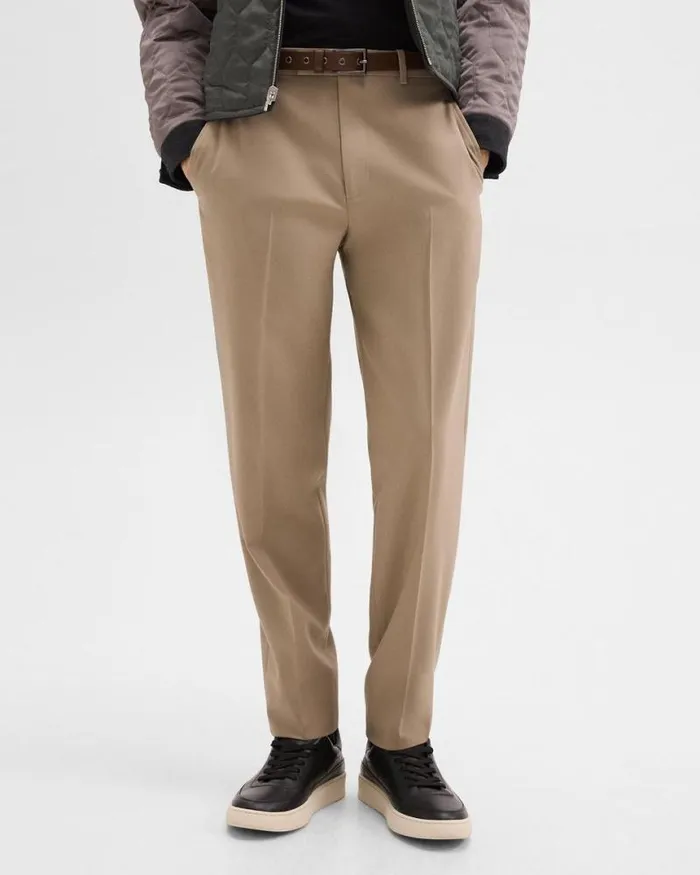 Pants Men Theory Relaxed Pant In Wool Gabardine Barley