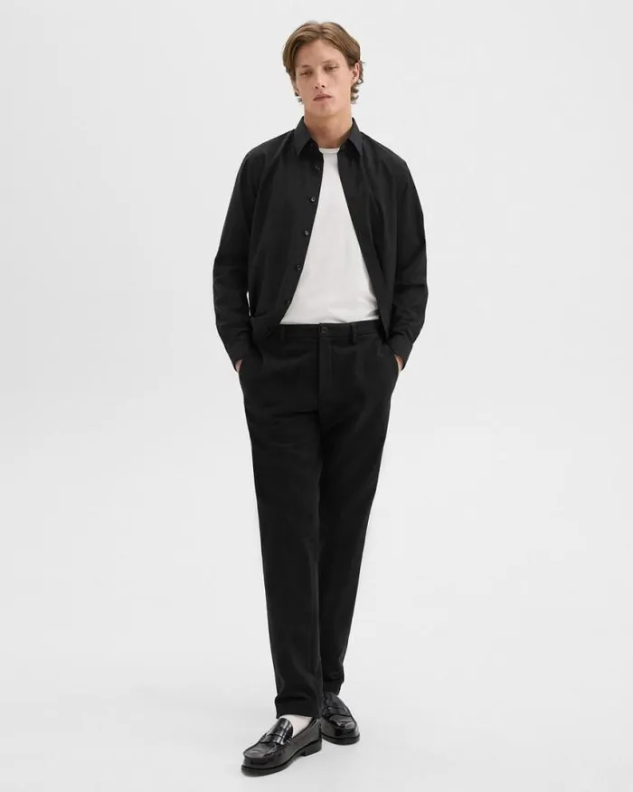 Pants Men Theory Zaine Pant In Moleskin Twill Black