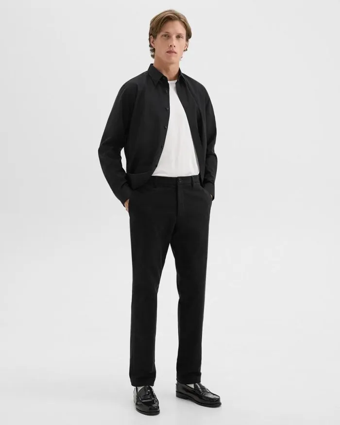 Pants Men Theory Zaine Pant In Moleskin Twill Black Pants Men Theory Zaine Pant In Moleskin Twill Black