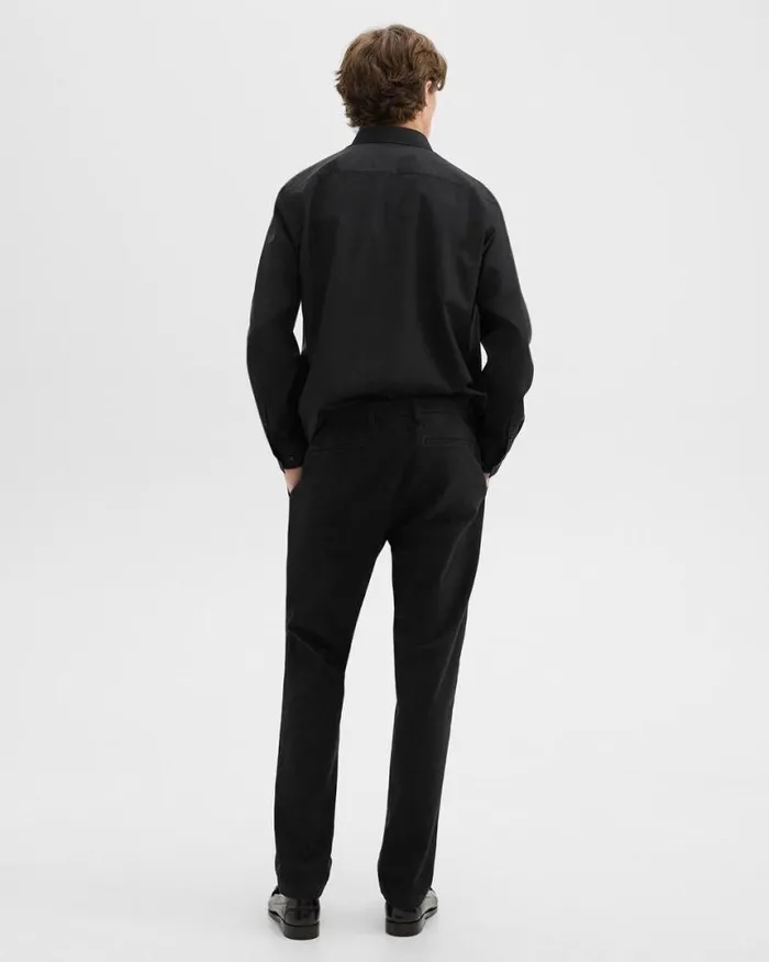 Pants Men Theory Zaine Pant In Moleskin Twill Black Pants Men Theory Zaine Pant In Moleskin Twill Black