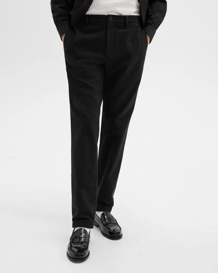 Pants Men Theory Zaine Pant In Moleskin Twill Black Pants Men Theory Zaine Pant In Moleskin Twill Black