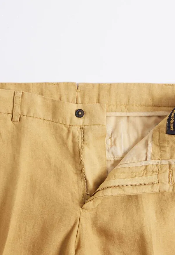 Pants Paulstuart Mens Garment Washed Linen Pant Blue Pants Paulstuart Mens Garment Washed Linen Pant Blue