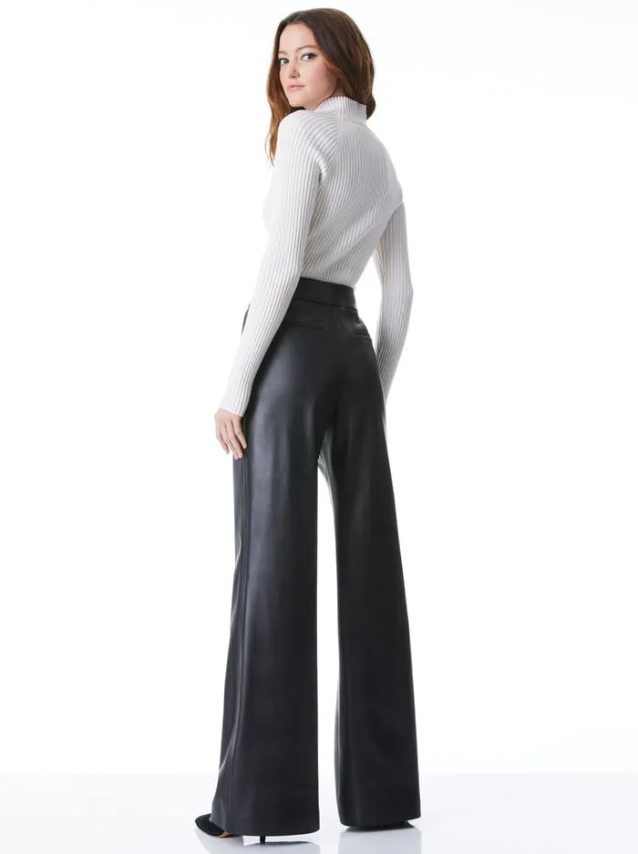 Pants Women Alice Olivia Dylan Vegan Pant Black