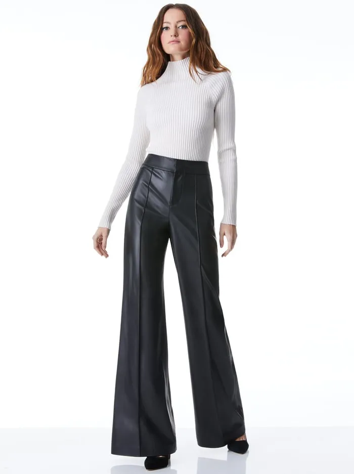 Pants Women Alice Olivia Dylan Vegan Pant Black