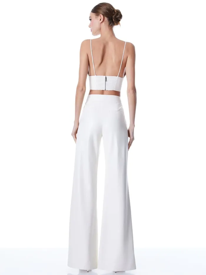 Pants Women Alice Olivia Dylan Vegan Pant Ecru