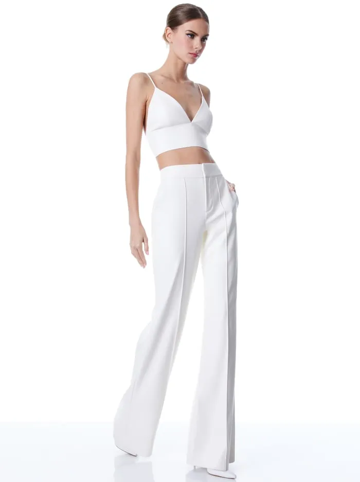 Pants Women Alice Olivia Dylan Vegan Pant Ecru