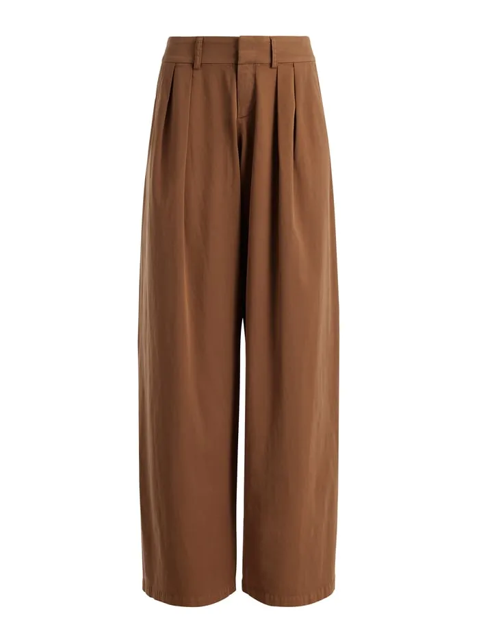 Pants Women Alice Olivia Garbo Low Rise Baggy Trousers Camel