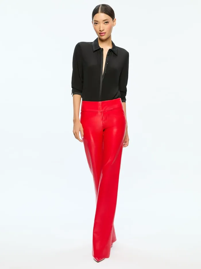 Pants Women Alice Olivia Olivia Vegan Pant Bright Ruby