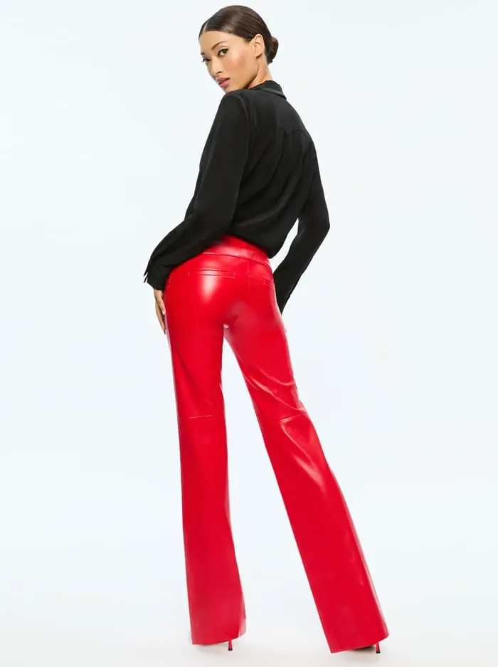 Pants Women Alice Olivia Olivia Vegan Pant Bright Ruby