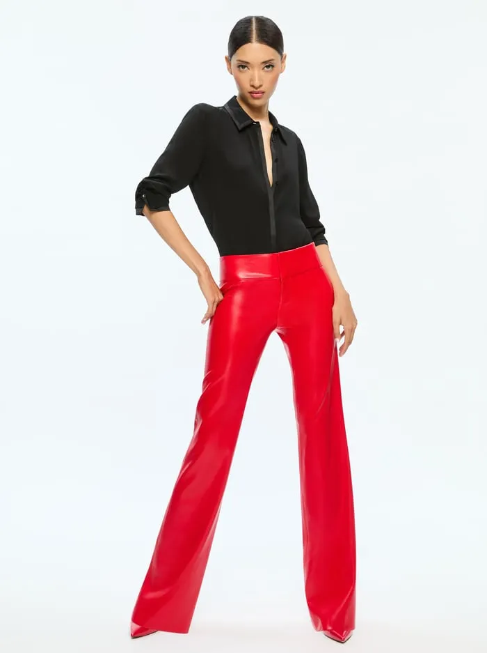 Pants Women Alice Olivia Olivia Vegan Pant Bright Ruby
