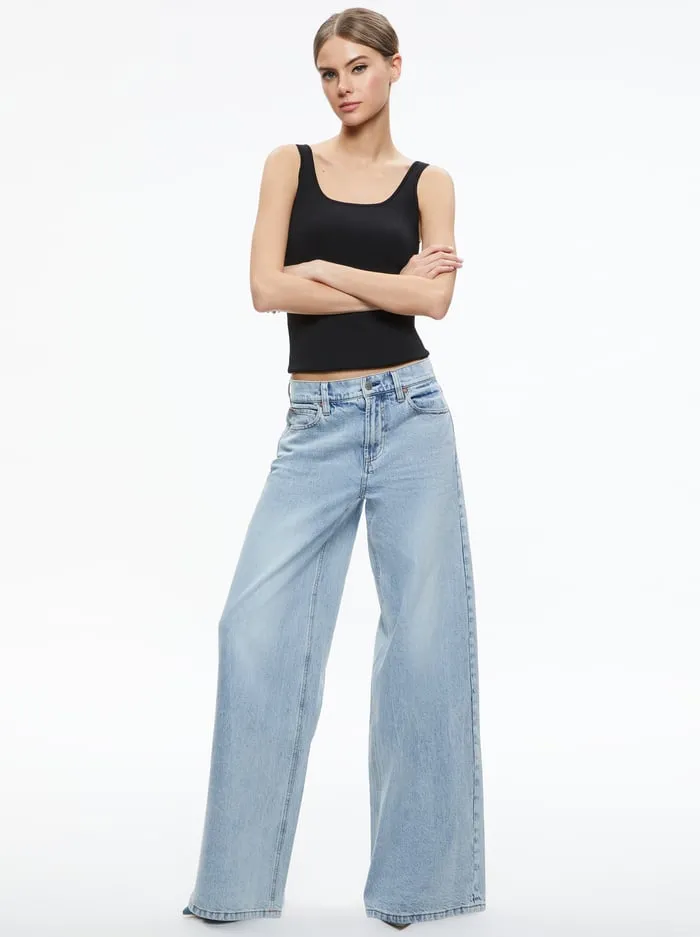 Pants Women Alice Olivia Trish Jean Rockstar Blue