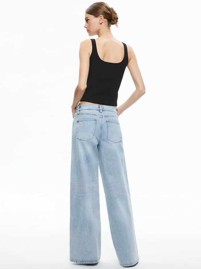 Pants Women Alice Olivia Trish Jean Rockstar Blue