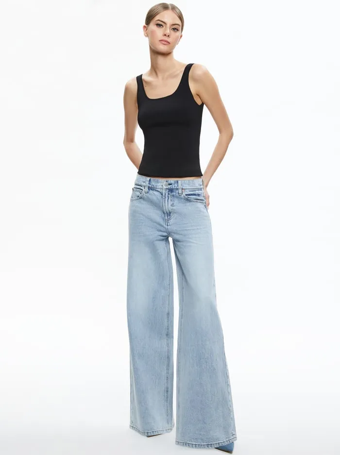 Pants Women Alice Olivia Trish Jean Rockstar Blue