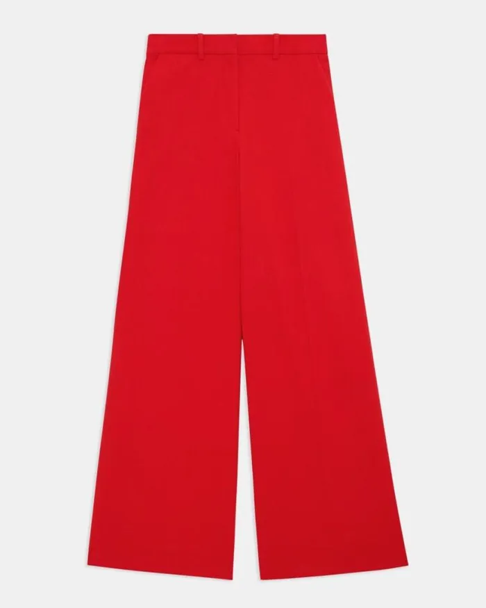 Pants Women Theory HighWaist WideLeg Pant In Stretch Cotton Twill Grenadine Pants Women Theory HighWaist WideLeg Pant In Stretch Cotton Twill Grenadine