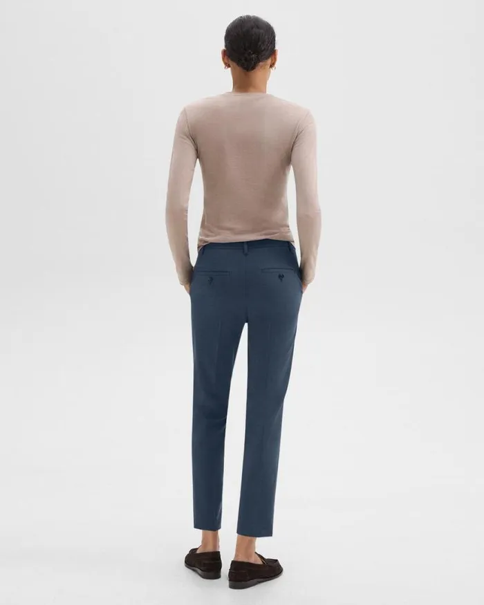 Pants Women Theory Treeca Pant In Good Wool Ash Blue
