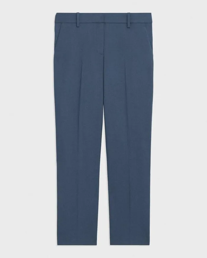 Pants Women Theory Treeca Pant In Good Wool Ash Blue