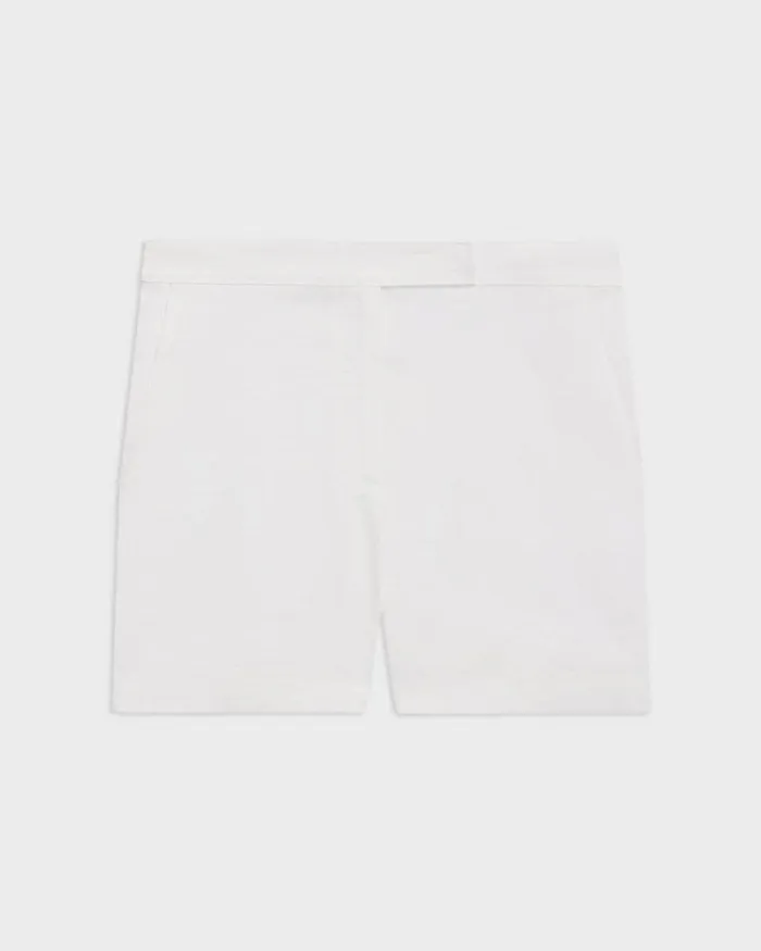 Pants Women Theory Waist Tab Short In Good Linen White