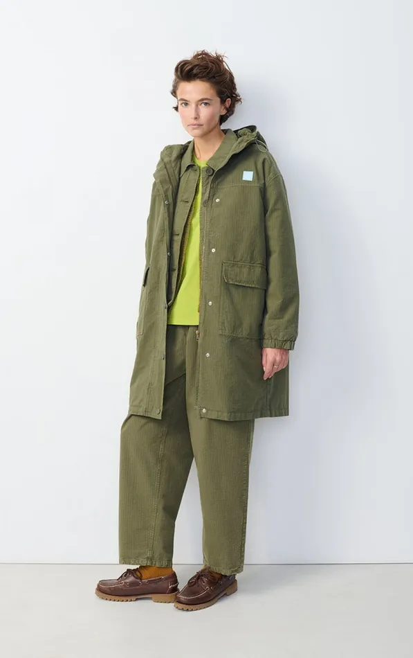Parka Rygybay Khaki Women American Vintage Coats and Puffer Coats