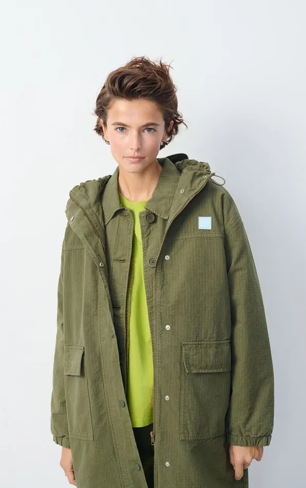 Parka Rygybay Khaki Women American Vintage Coats and Puffer Coats Parka Rygybay Khaki Women American Vintage Coats and Puffer Coats