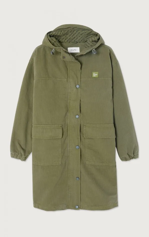 Parka Rygybay Khaki Women American Vintage Coats and Puffer Coats Parka Rygybay Khaki Women American Vintage Coats and Puffer Coats